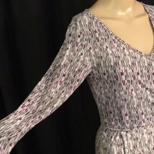 Petite Sophisticate Spring Dress Size XSmall - Purple, Gray, White Stretch
